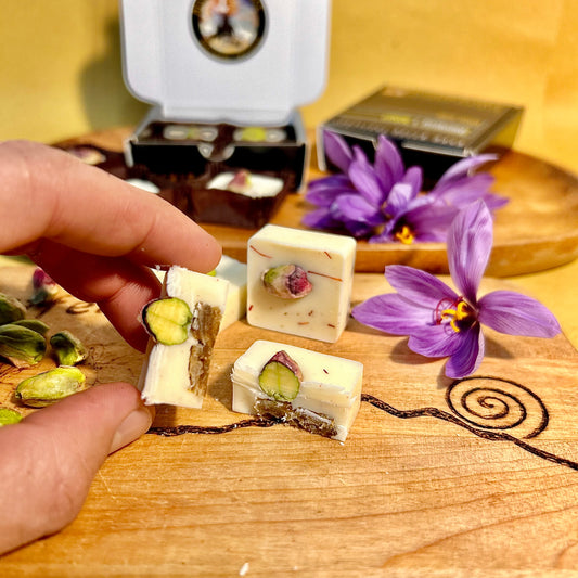 Choco Box White Magic - Chocolat blanc au safran Circeo